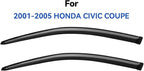 Window Visors Rain Guards Shield for 2001-2005 Honda Civic Coupe, Out-Channel Window Vent Wind Deflectors Visors Shades for 01-05 Civic