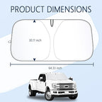 300T Thickened Automotive Glass Sunshade and Comes with Storage Bag,Keep Car Interior Cool,Windshield Sun Shade Compatible with Ford F250 Super Duty/F350 Super Duty/F450/F550
