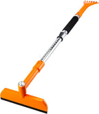 49.2" Snow Brush & Ice Scraper for Car Windshield, Upgraded Extendable Snow Brush with 360° Pivoting Brush Head and Foam Grip for Car Auto Truck SUV