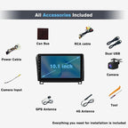 Car Stereo for Toyota Tundra 2007–2013, Sequoia 2008-2018, 10.1" HD Touch Screen, Android 15, 6GB RAM 128GB ROM, Wireless CarPlay & Android Auto, Bluetooth 5.0/WiFi 6, GPS, HD Backup Camera