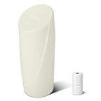 Car Trash Can Bin with Lid - Car Garbage Can Cup Holder - Cream Mini Leakproof Vehicle Garbage Bin with 20pcs Trash Bags-Automotive Organizers and Storage for Front Back Seat Accessories