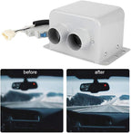 Car Electric Heater,800W 2 Hole Car Electric Heater Winter Heating Warmer Window Defroster Demister Windshield Defogger(12V)