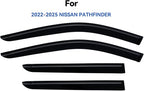 Window Visors Rain Guards for 2022 2023 2024 2025 2026 Nissan Pathfinder, Out-Channel Window Vent Wind Deflectors Visors Shades for 22 23 24 25 26 Nissan Pathfinder S SV SL Platinum Rock Creek