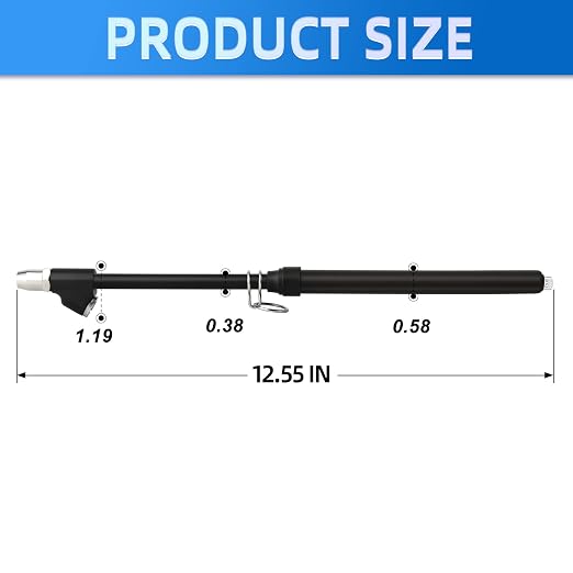 Black Double Straight Type Tire Pressure Gauge，Dual Head Air Pressure Gauge 5Pcs，Pressure Range 10-150 Psi(Suitable for Trucks, etc.