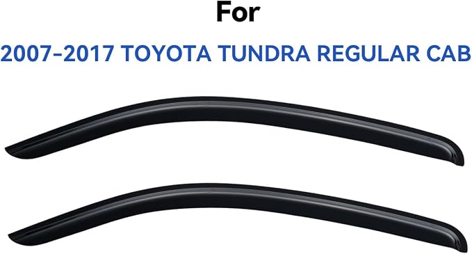 Window Visors Rain Guards for 2007-2017 Toyota Tundra Regular Cab, Out-Channel Window Vent Wind Deflectors Visors Shades for 07-17 Tundra Single Cab