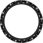 Kawaii Paws Elastic Steering Wheel Cover Non-Slip Breathable Steering Wheel Protector Fit Auto, SUVs, Truck