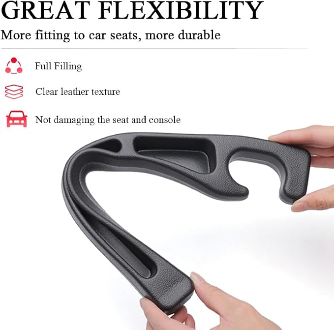 Car Seat Gap Filler Compatible with Honda Pilot Accessories Seat Gap Plug Blocker with Storage Slot Organizer Non-Slip Car Cup Holder Coaster 2 Pack Black