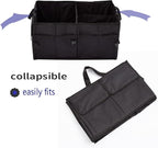 Trunk Organizer Car Basket for Car SUV Sedan Home Groceries | Trunk Storage Tote Organizer Small Collapsible Bins for Family House Groceries Snack Cleaning Tools First Aid Kit