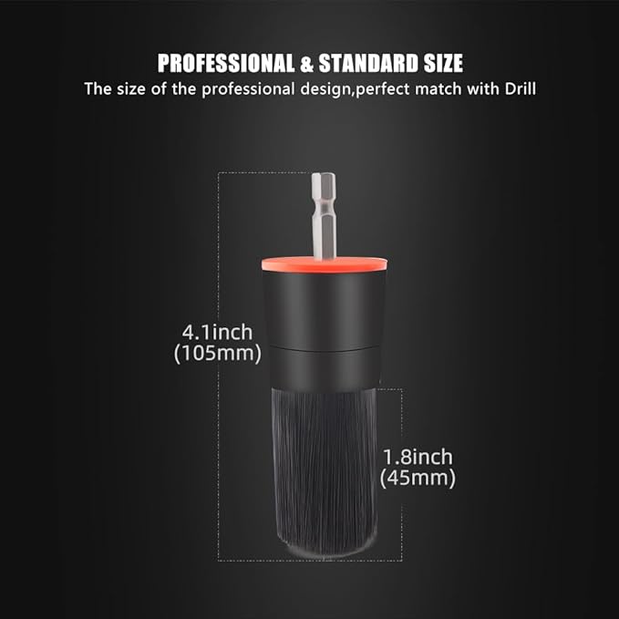 Drill Brush Attachment, 5 Pcs Mixed Hair Drill Brush Head Set, Auto Detail Set, Replacement Car Detail for Cleaning Interior or Exterior, Used on Electric, Electric Driver