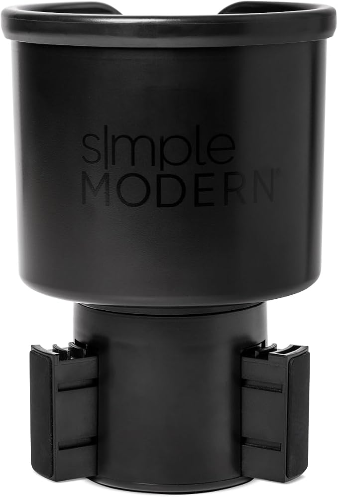 Cup Holder Adapter | Expandable Base, Adjustable Size, Fits Large Mugs, Bottles, Cups up to 3.6" | Cupholder for Semi Truck, Car, RV, Boat, Vehicle | Roadster Collection | Midnight Black