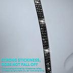 Door Edge Anti-Scratch Sticker Door Crash Bumper Crystal Bling Protection Tape Rubber Strip Sticker,Car Door Protector,Car Door Guard,Car Door Protection,90cm/35.4" Each One,4Pack/Set,Black