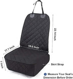Dog Car Seat Cover 2 Pack, Waterproof Front Seat Car Cover for Cars, Trucks, and Suvs, Pet Front Cover for Cars, Nonslip Dog Seat Cover, Black
