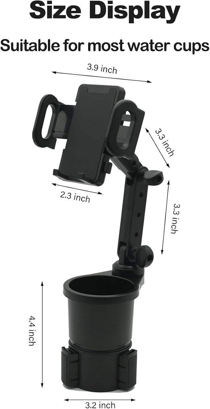 for Cup Holder Phone Holder,Cup Adapter Adjustable Base Phone Holder for Tesla Interior Accessories,Car Cup Holder Expander Adapter,Cybertruck Accessories,Interior Car Accessories(Pro)