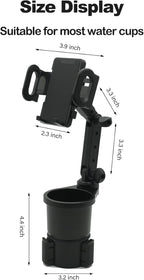 for Cup Holder Phone Holder,Cup Adapter Adjustable Base Phone Holder for Tesla Interior Accessories,Car Cup Holder Expander Adapter,Cybertruck Accessories,Interior Car Accessories(Pro)