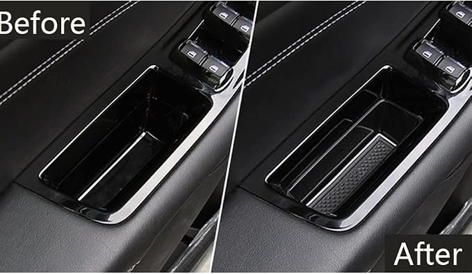 Front Door Handle Pocket Organizer Side Storage Box Insert Glove for Ford Edge 2015 2016 2017 2018 2019 2020 2021 2022 2023 2024 2025 2026, 2pcs