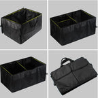 Trunk Organizer Car Basket for Car SUV Sedan Home Groceries | Trunk Storage Tote Organizer Small Collapsible Bins for Family House Groceries Snack Cleaning Tools First Aid Kit