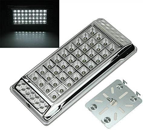 Universal Interior Light 36 LED Reading Light Ceiling Dome Roof Car Truck Boat Chrome Housing