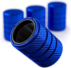 Aluminum Tire Valve Stem Caps – Anti-Rust, Premium Anodized Aluminum, Corrosion-Resistant, Easy Install, Universal Fit for Car, Truck, Bike, SUV – 1 Pack/Set of 4 (Cobalt Blue)