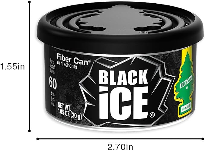 Car Air Freshener | Fiber Can Provides Long Lasting Scent for Auto or Home | Recycled Fiber | Black Ice, 4 Air Fresheners
