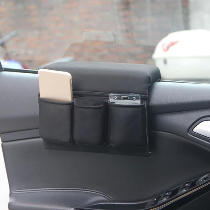 3pcs Car Side Door Armrest Pad Storage Elbow Rest Cushion for Enhanced Comfort Easy to Clean Install Elegant Design