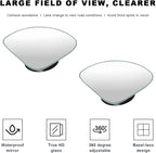 2 PCS Car Blind Spot Mirror, Fan-Shaped 360 Degree Rotating HD Glass Wide Angle Convex Rear View Mirror, Adjustable Frameless Side Blindspot Mirrors for Car SUV Truck RV Van