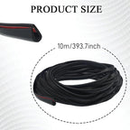 32.8Ft Car Door Edge Guards, Car Door Protector, Anti-Collision Automotive Entry Trim Molding Guard, No Glue Auto Exterior Edge Trim Protective Strip for Most Vehicles (Black, 10M)