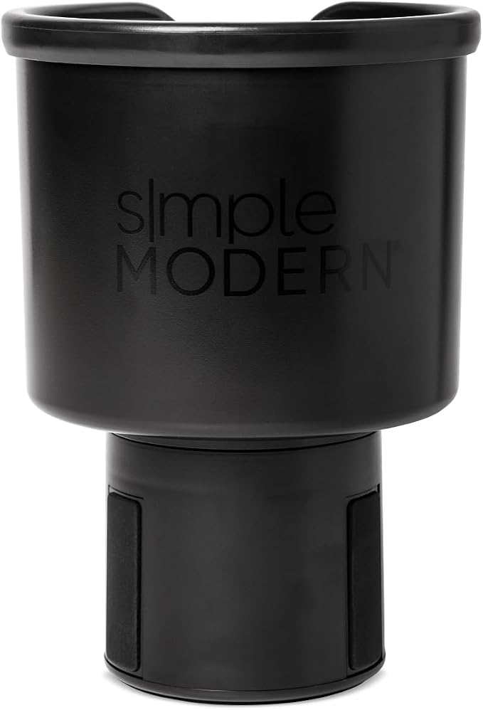 Cup Holder Adapter | Expandable Base, Adjustable Size, Fits Large Mugs, Bottles, Cups up to 3.6" | Cupholder for Semi Truck, Car, RV, Boat, Vehicle | Roadster Collection | Midnight Black
