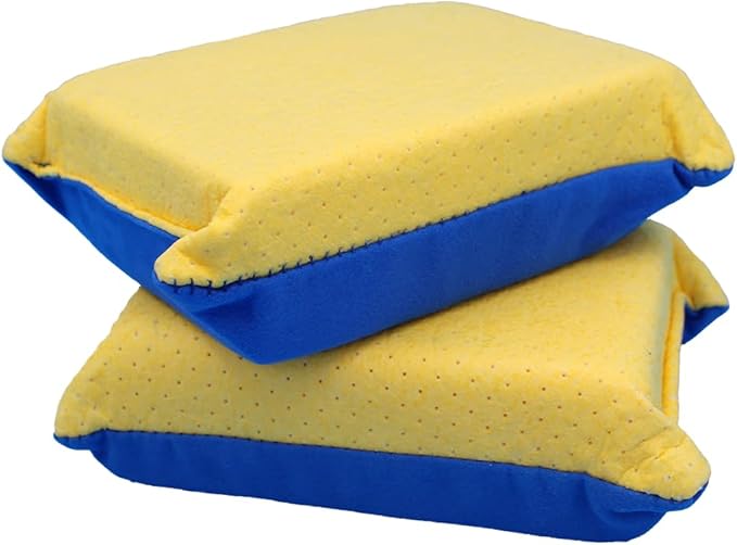 Captain Clearit Window Cleaner Sponge for Windshields, 2 Pack | Car window cleaner tool, non-scratch sponge for fog, steam, condensation, mirrors, glass, boats and bathroom surfaces