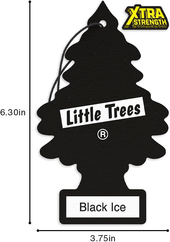 Car Air Freshener | Xtra Strength Provides Long-Lasting Scent for Auto or Home | Extra Boost of Fragrance | Black Ice, 24 Air Fresheners