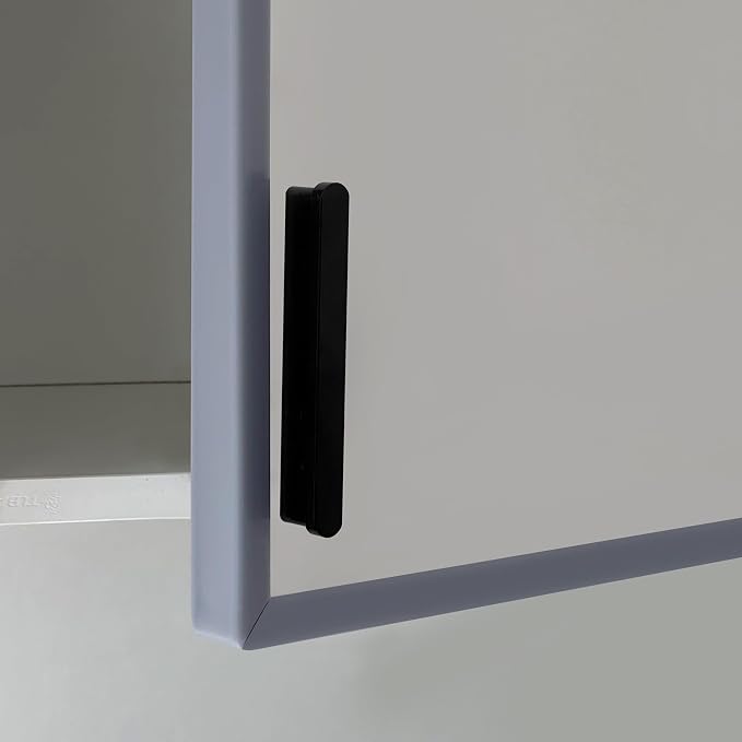 Slimline Cabinet Door Edge Protector, 3/4" Self Adhesive Peel and Stick Rubber Edge Guards, Flexible U Shaped Strips for Kitchen & Garbage Drawer Fronts, Edge Trims for Desks and Shelfves, Grey, 10Ft