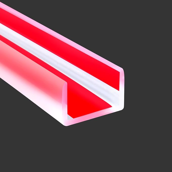 Clear Rubber Edge Trim, Flexible Self-Adhesive U Shaped Peel and Stick Edge Banding, 5/8"(16mm) Wide U Channel Edge Protector, Baby Proof Edge Guards for Plywood and Furniture, 20Ft, Transparent Color