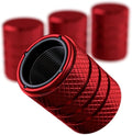 Aluminum Tire Valve Stem Caps – Anti-Rust, Premium Anodized Aluminum, Corrosion-Resistant, Easy Install, Universal Fit for Car, Truck, Bike, SUV – 1 Pack/Set of 4 (Ruby RED)