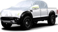 Half Car Cover Windshield Cover Car Body Cover for All Season Sunshade Cover Snow Cover Waterproof 210D Polyester with Cotton (Fit Small and Medium Size Pickup (Crew Cab))
