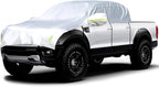Half Car Cover Windshield Cover Car Body Cover for All Season Sunshade Cover Snow Cover Waterproof 210D Polyester with Cotton (Fit Small and Medium Size Pickup (Crew Cab))