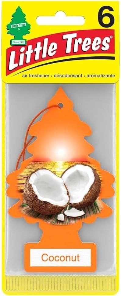 Car Air Freshener | Hanging Paper Tree for Home or Car | Pina Coconut | Pack 6