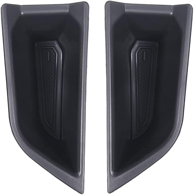 Rear Door Side Storage Box Compatible with Audi Q4 E-Tron 2022 2023 2024 2025, 2PCS Car Back Door Side Armrest Grab Handle Groove Storage Organizer Tray Pocket Slot Mat Insert ABS Accessories