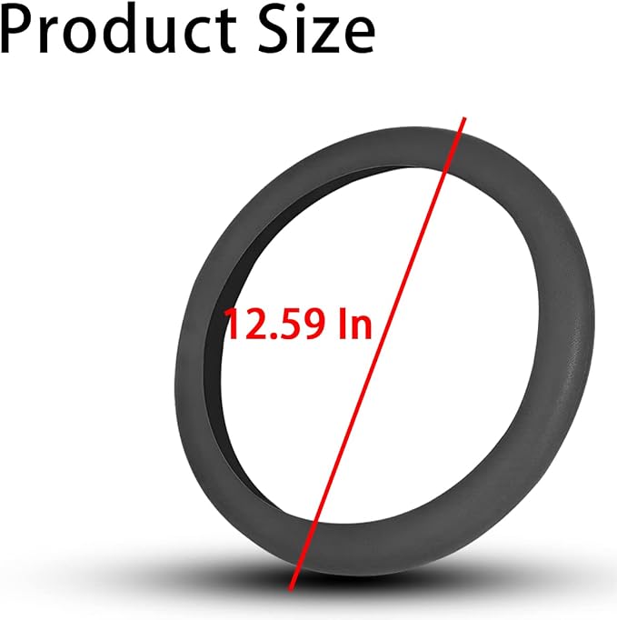 Car Silicone Steering Wheel Cover, Soft Anti-Slip Auto Steering Wheel Protector Fit 14 Inch, Universal Vehicle Interior Accessories for Cars, SUVs, Trucks, and Vans (Black)