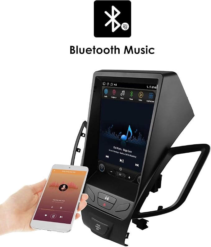 9.7 Inch HD Touchscreen Android 14 Stereo Car Radio Upgrade for Ford Fiesta 2009-2020 Wireless Carplay | Android Auto 2G+32G WiFi GPS Navigation Bluetooth 5.0 FM,SWC, Car Tablet