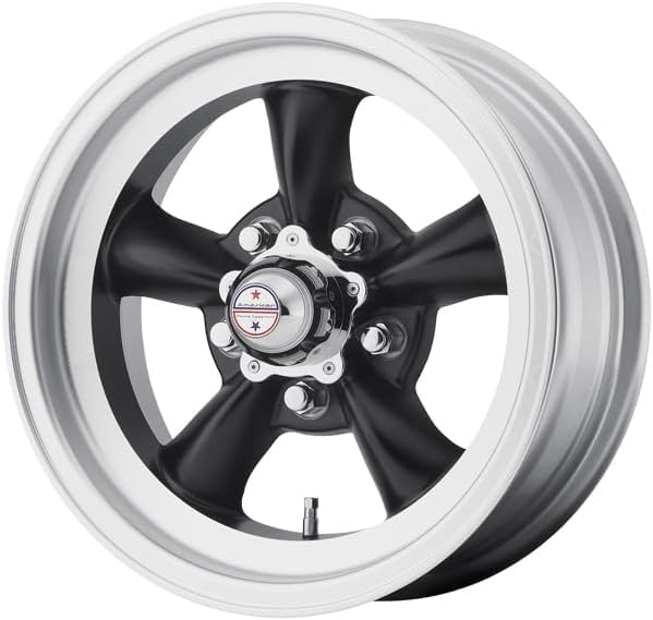 Vintage VN105 TORQ THRUST D 14X6 5X4.5 3.42-2mm SATIN BLACK MACHINED LIP - VN1054665B