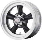 Vintage VN105 TORQ THRUST D 15X7 5X4.75 3.76-6mm SATIN BLACK MACHINED LIP - VN1055761B