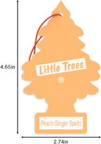 Car Air Freshener | Hanging Tree Provides Long Lasting Scent for Auto and Home | 24 Air Fresheners |Peach Ginger Spritz