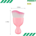 Car Interior Detailing Brush, Curved Soft Bristles Vehicle Removal Dust Collectors, Scratch-Free Automotive Cleaning Tool Accessories, Universal for Truck SUV Sedan (Pink Handle/White Bristle)