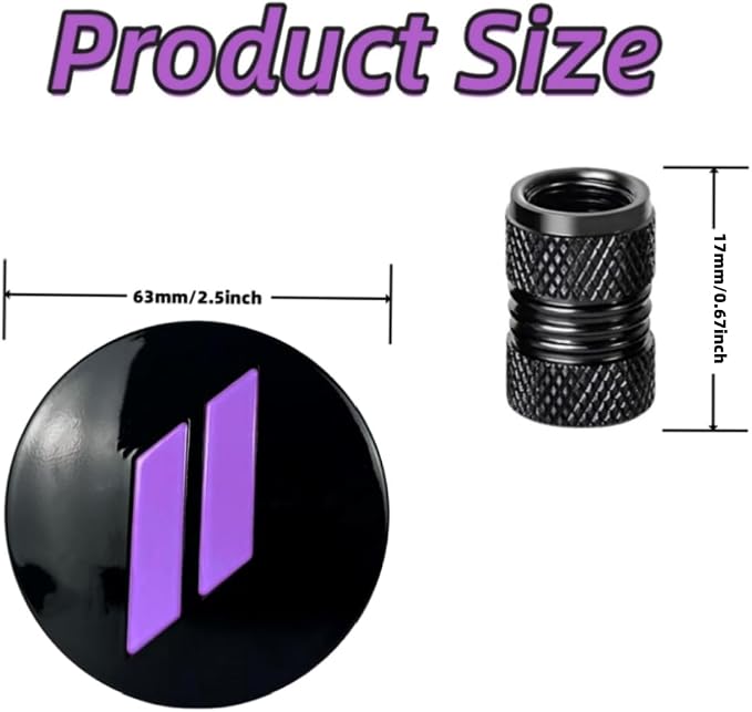 4pcs Wheel Center Cap 63mm/2.5 inches Slash Covers Hub Cap Compatible with Dodge Charger Challenger Durango Hornet Dart R/T SRT Magnum Nitro Journey Caliber Avenger and Ram (Purple)