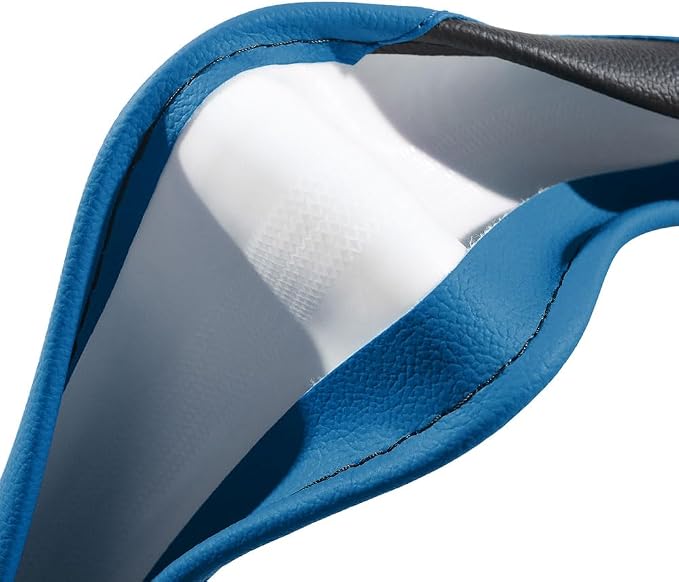 Car Steering Wheel Cover, Microfiber Leather Steering Wheel Cover Universal Fit 14.5-15 inch Anti-Slip Comfortable Breathable Car Wheel Protector for Men Women,Blue