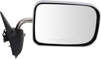 Passenger Side View Mirror Manual Folding Electric Adjustment Non-Heated No Memory Chrome Compatible with 1994-1997 Dodge Ram 1500 2500 3500 Truck