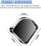 2PCS Car Fan Shaped Blind Spot Mirrors, HD Glass Wide Angle Car Side Mirrors with Housing, Self-Adhesive Adjustable Convex Rearview Mirror, Vehicle Parking Safety Accessories (Silver)