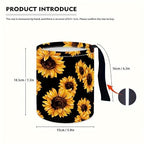 Portable Reusable Waterproof Car Trash Bin, Multipurpose Vehicle Organizer, Road Trip Essentials (sunflower2)