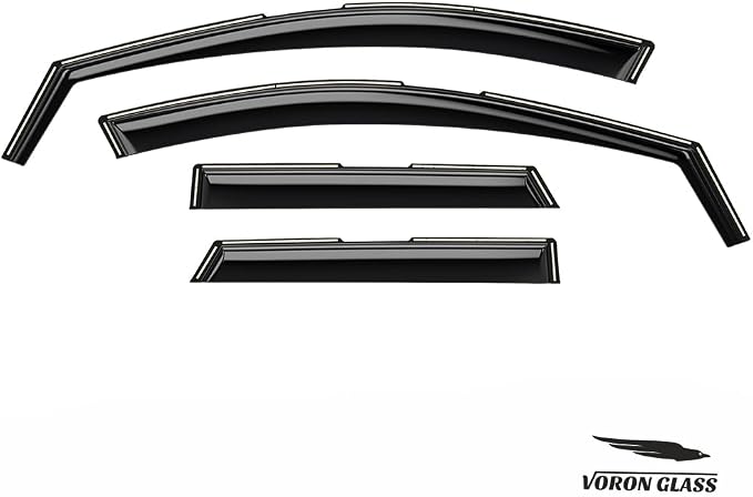 Voron Glass in-Channel Extra Durable Rain Guards for Hyundai Santa Cruz 2022-2026, Window Deflectors, Vent Window Visors, 4 Pieces - 200573