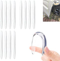 12 Pack Invisible Car Door Edge Guards Rubber Clear Adhesive Door Edge Protector Anti-Scratch Trim Guard for Door Ding Prevention Bumper Body Protecting Painted Surface in Crowded Parking Lot