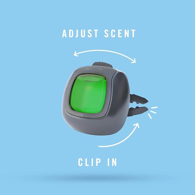 Vent Clip Car Air Freshener, Odor Eliminator, Auto Noir Scent, 4 Clips (2 Packs)